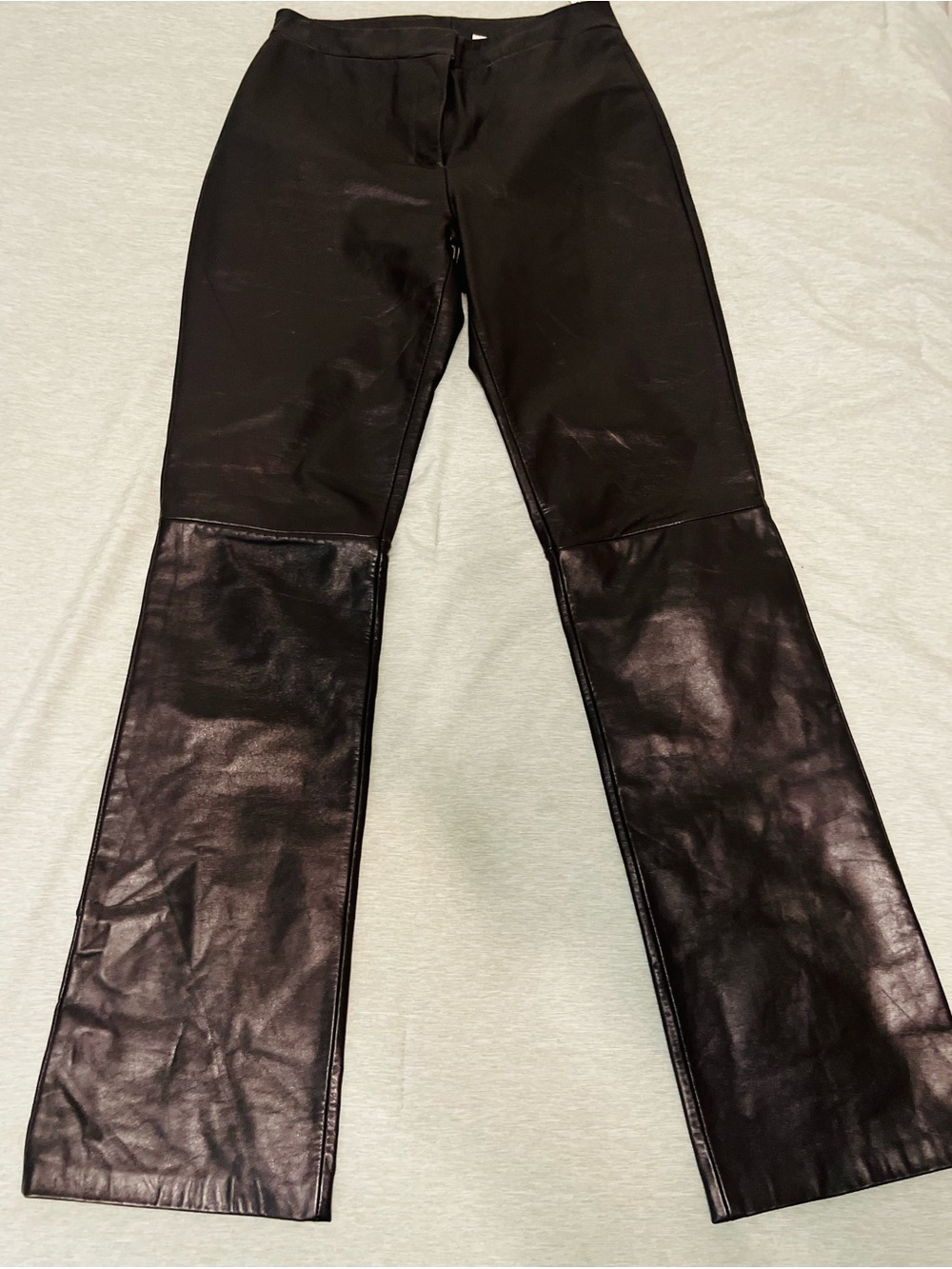 Country Road Black Flared Jeans with Leather-Look Panels